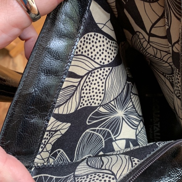 Aquatalia by Marvin K 7-1/2 black patent leather Italy point toe mid calf boots - Picture 9 of 13